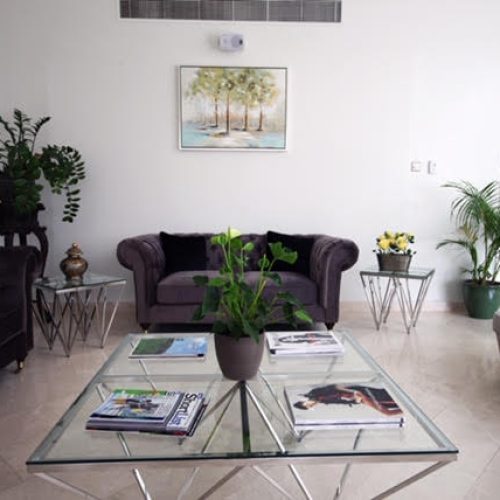 Patient lounge at Hair Clinic Dubai, Al Wasl Road, Al Manara